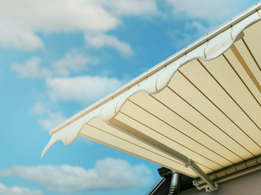 retractable awning on a house in westchester ny