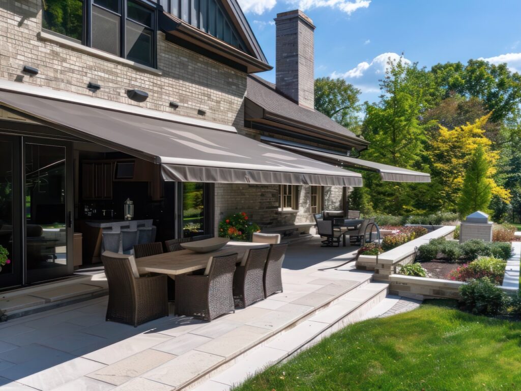 custom retractable awning and awning replacement cover
